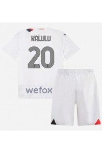 Fotbalové Dres AC Milan Pierre Kalulu #20 Dětské Venkovní Oblečení 2023-24 Krátký Rukáv (+ trenýrky)